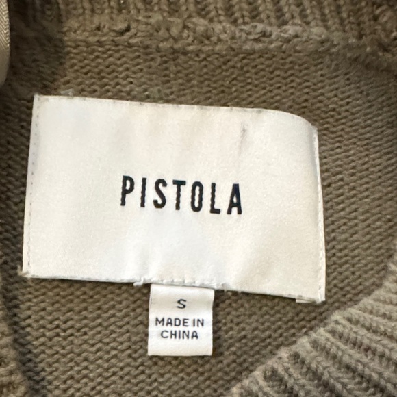 PISTOLA Darya crew neck pullover olive green and black stars size small - Picture 8 of 10